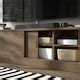 TONSTAD TV bench, brown stained oak veneer, 178x37x55 cm (701/4x145 ...