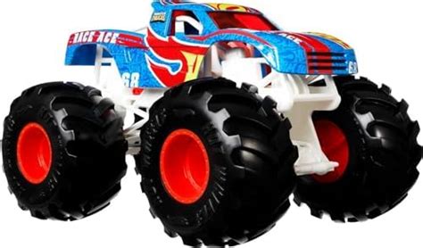 Hot Wheels Monster Trucks, Oversized Monster Race ACE Truck, 1:24 Scale ...