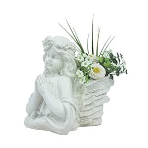 Wonderland Praying Angel Flower Pot | Material Resin| Height 7.4 Inches ...
