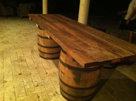 Pub Tables Made From Barrels