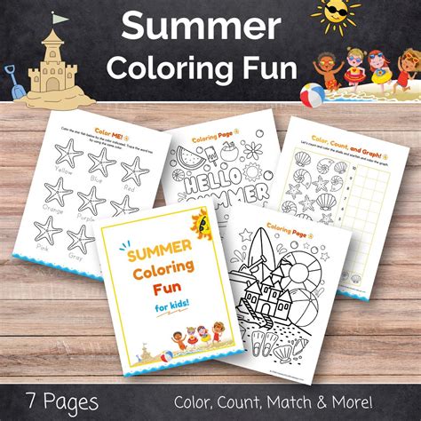 Summer Fun Kids Coloring Pages [2025]