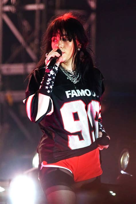 Billie Eilish's Oversize "FAMOUS" Jersey, Sheer Biker Shorts | PS Fashion