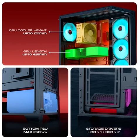 Buy Dawg PC Case X 520 ARGB Black, Best Price