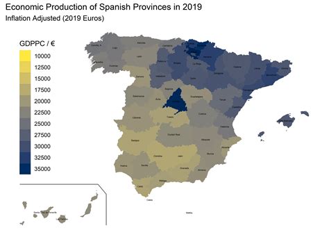 Economic Output of Spanish Provinces | Aitor's Cloud