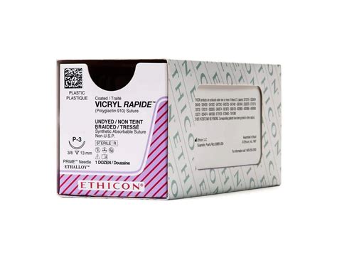 Ethicon Vicryl Rapide Sutures USP 3-0, 1/2 Circle Cutting - NW2735 – Prysto