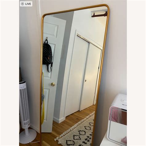 West Elm Modern Streamline Floor Mirror - AptDeco
