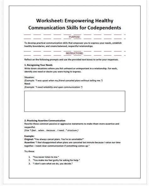 Image result for Codependency Worksheets Free Printable