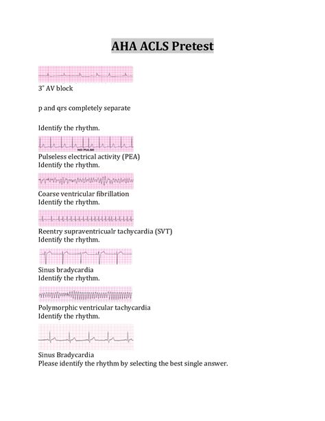 AHA ACLS Pretest Questions And Answers - Scholarfriends