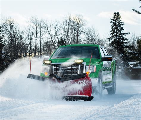 Snow plow, shovel and salting