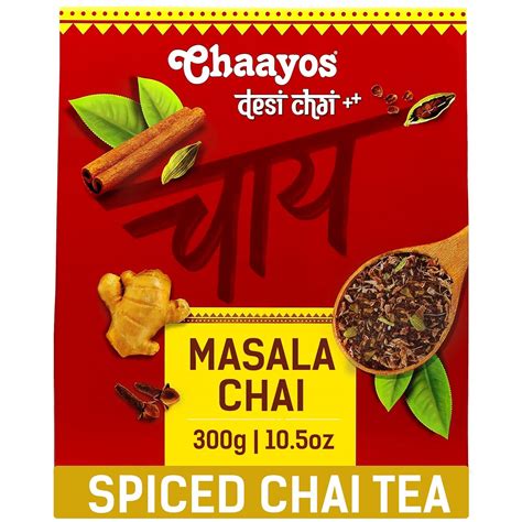 Chaayos Masala Tea - Premium Chai Patti with 100% Natural Spices - 300g ...