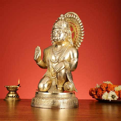 Brass Veer Hanuman Statue - 20 Inch – Budhshiv.com