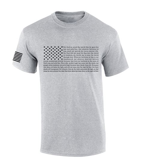 Mens Christian Shirt Redeemed Ephesians 1:7 Scripture American Flag ...
