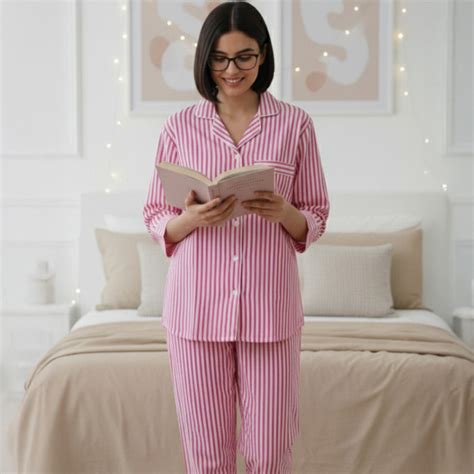 Sunday Stripes| Adult Nightsuits Set |Pure Cotton – SIA Group