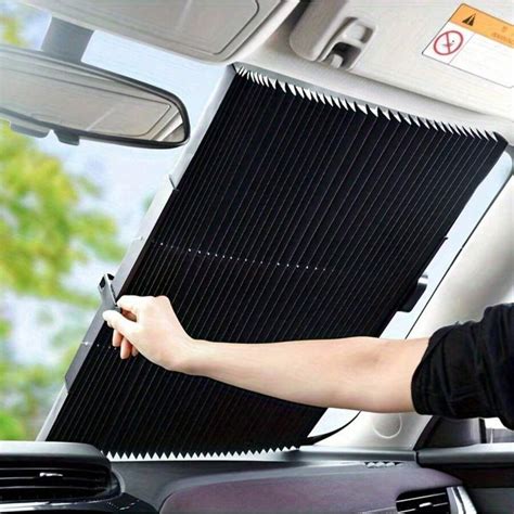 1pc Car Automatic Retractable Foldable Sunshade, Vehicle Suction Cup ...