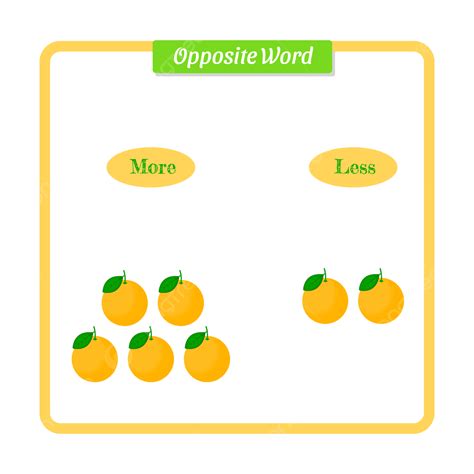 Palabras En Inglés Opuestas Con Más Y Menos Ilustración Vectorial ...