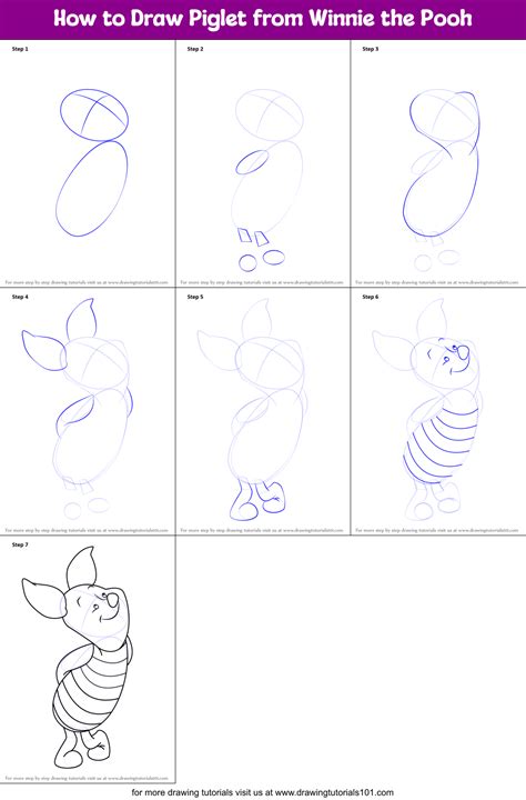 How to Draw Piglet from Winnie the Pooh (Winnie the Pooh) Step by Step ...