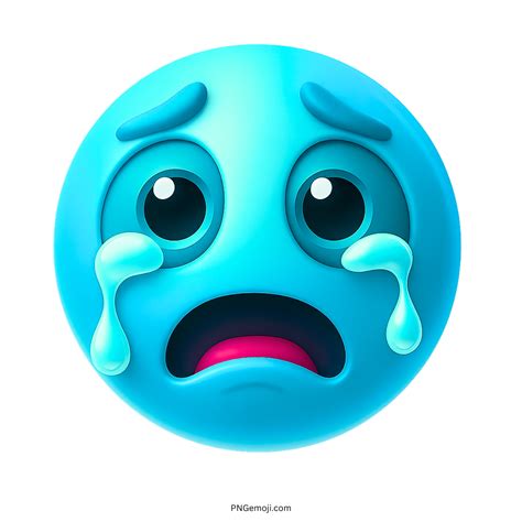 Crying Smiley Emoji Multicolor 3D PNG, Transparent, ClipArt Collection ...