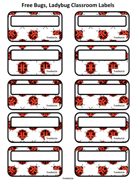 Free Bugs, Ladybug Bulletin Board Decorations and Craft Printables #63