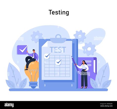 Testing phase visual. Professionals rigorously evaluate a product, focusing on quality assurance ...