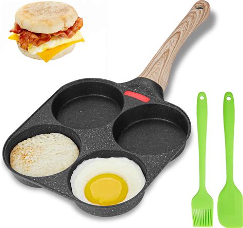 Buy MyLifeUNIT Egg Frying Pan, 4-Cup Egg Pan Nonstick, Fried Egg Pan ...