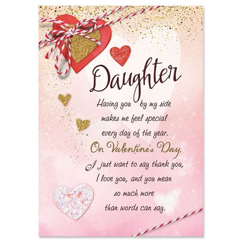 "Romantic Love Valentine's Day Card for Daughter - 'Heart on a String ...
