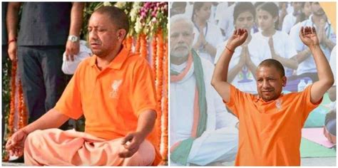 Yogi Adityanath Wore A Saffron Liverpool FC Jersey On Yoga Day And Fans ...