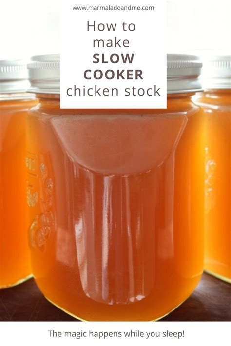 Easy Slow Cooker Chicken Stock Recipe | Cooking tips for chicken stock ...