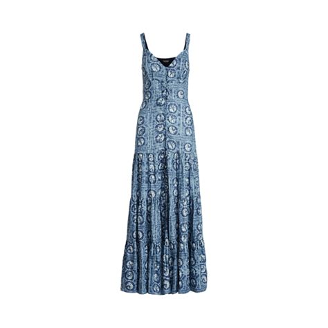 Geo-Print Linen Maxidress for Women | Ralph Lauren® IN