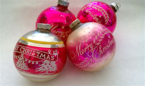 Download Vintage Pink Christmas Ornaments Wallpaper | Wallpapers.com