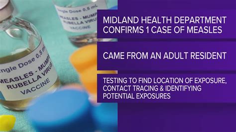 Midland Health Department confirms adult measles case in Midland
