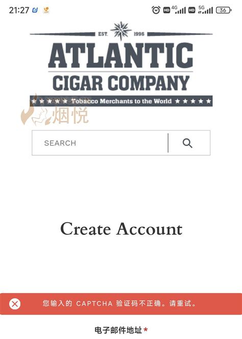 大西洋注册账号提示这个怎么办 - 雪茄交流 - 烟悦网论坛