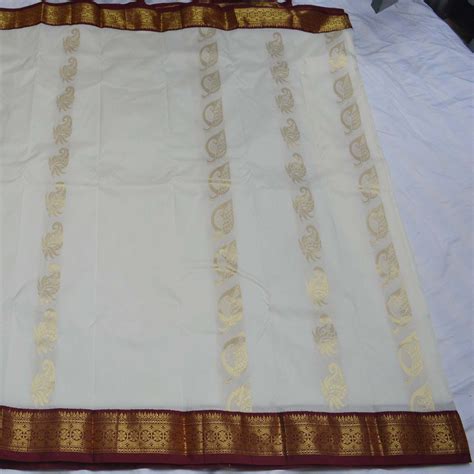 ::Dharmavaram Pure Handloom Pattu Saree/Red/Yellow Blouse