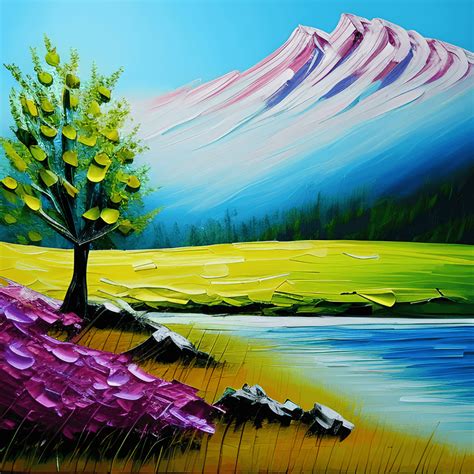 Acrylic Mountain Paintings