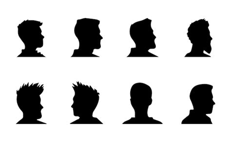 A series of images of a man with a mohawk on his head | Premium Vector