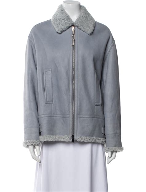 Brunello Cucinelli Shearling Jacket - Blue Jackets, Clothing ...