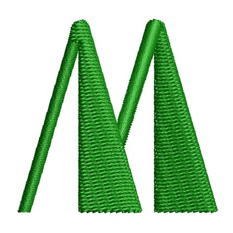 Artistic Letter M | Alphabet Digitized Embroidery Design | e4Hats – e4Hats.com - Artistic Letter M