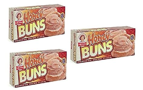 Little Debbie Honey Buns Snack Pack, 3 Boxes of 6 Bakery Fresh ...