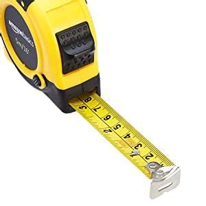AmazonBasics Tape Measure - 16-Feet (5-Meters), Inch/Metric Scale, 3 ...