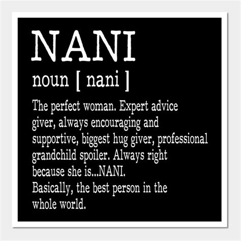 Nani Definition - Unique Gifts for Grandma on Mother's Day