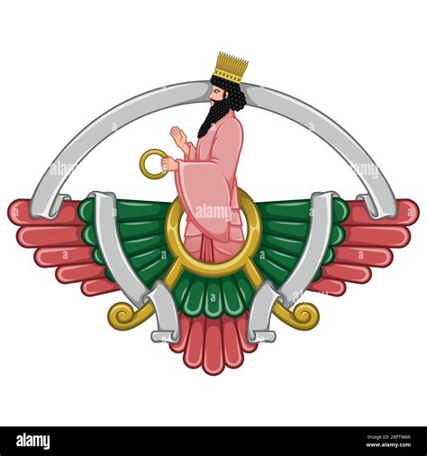 Vector design of Faravahar symbol, symbol of Zoroastrian religion ...