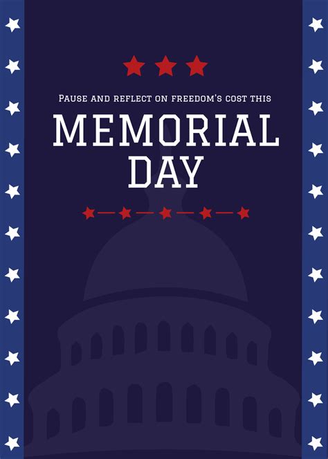 Free Memorial Day Observance Message Template to Edit Online