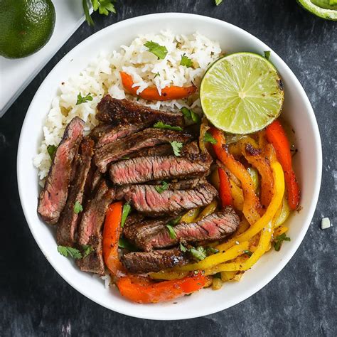 High Protein Steak Fajita Bowl Recipe