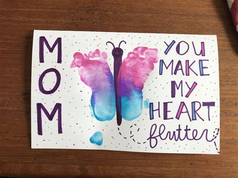 Butterfly Footprint Art | Mothers day crafts preschool, Easy mother's ...