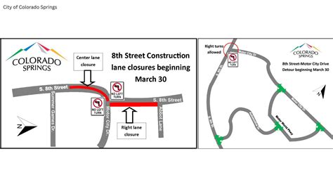 City of Colorado Springs announce lane closures along 8th Street in ...
