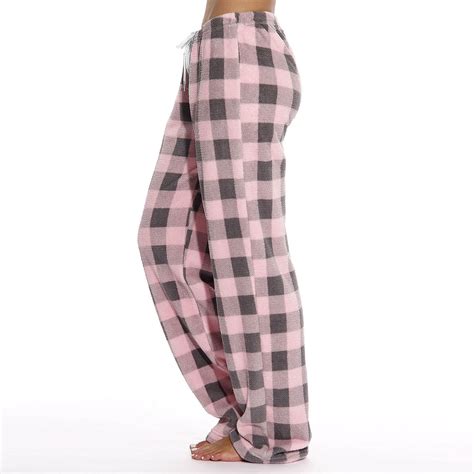 GXIPO Fuzzy Pajama Pants Women Plush Fleece Winter Soft Buffalo Plaid ...