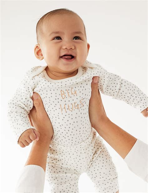 Buy Pure Cotton Big Hugs Slogan Bodysuit (7lbs - 12 Mths) at Marks ...