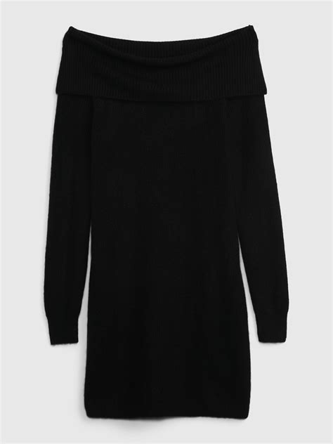 Off-Shoulder Mini Sweater Dress | Gap