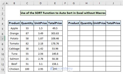 Image result for Excel Auto Sort