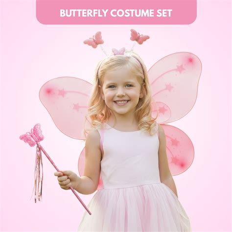 Butterfly Wings, Wand w/ Headband Set For Girls - 3PC – Wanna Party