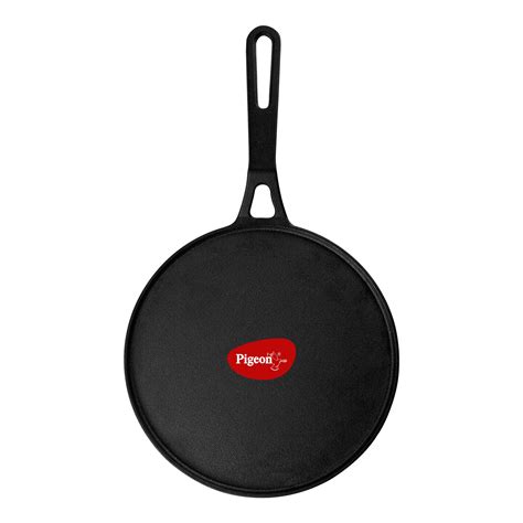 Buy Pigeon by Stovekraft Pre-Seasoned Cast Iron Tawa 25 cm | Pre ...